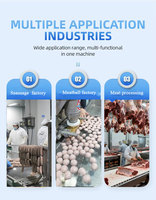 Machine à broyer la viande électrique automatique pour boulettes et saucisses - Broyeur de viande congelée professionnel, capacité de 1000-1500 kg/h, acier inoxydable 304