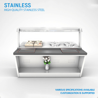 Bain-marie commercial électrique en acier inoxydable X-MING, chauffe-plats buffet, présentoir moderne pour restaurant