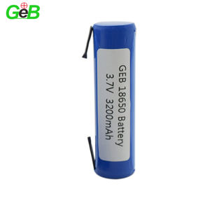 GEB Anpassen 18650 <span class=keywords><strong>3</strong></span>,7 V 3200mAh Zylindrische Batterie Pack mit Solder Pin - Product Image 1