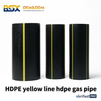 Tuyau de gaz polyéthylène BSX 2 PE100 haute pression certifié ISO avec fil de traçage pour la distribution principale de gaz municipal