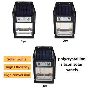 18650 <span class=keywords><strong>IP65</strong></span> Panel <span class=keywords><strong>solar</strong></span> clasificado Luz LED Pequeña lámpara de pared de tungsteno para jardín al aire libre Inducción <span class=keywords><strong>solar</strong></span> alimentada por batería - Product Image 2