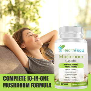 Fast Absorption Organic Mushroom Capsules Boost Immunity Support Cognitive Function Mushroom <b>Blend</b> Supplement for Adults - Product Image 4