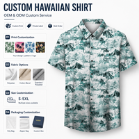 Chemise Hawaïenne d'Été pour Hommes, Anti-Plis, Imprimée, en Spandex/Polyester, Sans Coutures, Respirante, Séchage Rapide, pour Vacances à la Plage, 180g, Vente en Gros