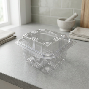 Tapa de PET transparente con bisagra, capacidad de 500 ml / 16 oz, gama de tapas de PET con bisagra - Cajas de PET con bisagra al por mayor para panadería - Product Image 4