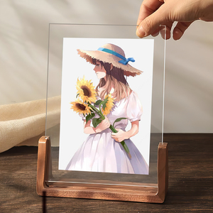 Phổ biến 10.7*15.2cm trang trí nội thất hiện đại tối giản rắn <span class=keywords><strong>Walnut</strong></span> khung ảnh bằng gỗ U hình hiển thị hình ảnh khung - Product Image 2
