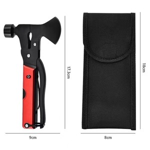 Hache multifonctionnelle avec marteau, lame de 20 cm, manche de 18 cm, outil de camping en plein air - Product Image 4