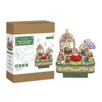 Kit de boîte à musique rotative en bois DIY Waltz Garden, puzzle 3D maison miniature, jouet écologique, décoration intérieure, livraison rapide