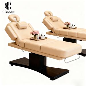 Wholesale Modern Single Column Electric Massage Beauty <b>Bed</b> 3 Motor Adjustable Stainless Steel Frame Facial Salon Use PU Leather - Product Image 6