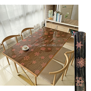 Trang Trí Nội Thất Bàn Ăn Rõ Ràng Nhựa Bảng Bảo Vệ Với Bông Tuyết Thiết Kế - Product Image 1