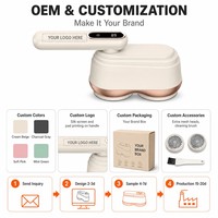 Rasoir anti-bouloches électrique double lame avec poignée pliable, écran LED, rechargeable USB-C, portable, OEM, vente en gros