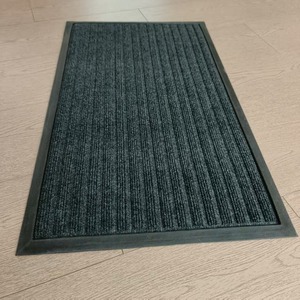 Tapis de porte 3D en TPE à rayures, en caoutchouc antidérapant, fabriqué à la machine, nettoyage facile, pour entrée de maison, moderne, rectangulaire, épaisseur moyenne - Product Image 2