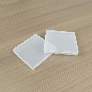 Square Flat Transparent Plastic <b>Storage</b> <b>Box</b> 13.5x13.5x1.8cm For <b>Document</b> Certificate Hardware Spare Parts - Product Image 4