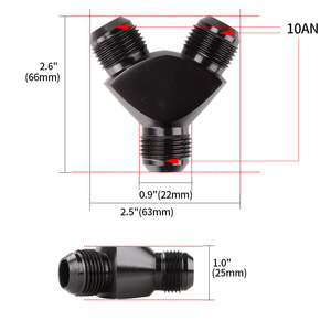 Adaptateur en T pour tuyau d'huile en alliage d'aluminium AN6 AN8 AN10 type Y pour système de refroidissement automobile - Product Image 4