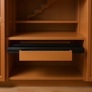 Glissières de tiroir encastrées de 40 pouces, capacité de charge de 260 lb, pour armoires d'escalier, construction en acier - Product Image 2