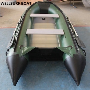 Bote Inflable de Pesca de PVC SD330cm con Piso de Aluminio/Aire, Bote de Pesca Deportivo Acuático con Piso de Aluminio SD330cm PVC - Product Image 5