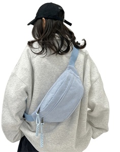 Sac banane en velours côtelé avec fermeture éclair, sac de ceinture bandoulière, sac de taille, sac de sport de voyage, grande capacité, vente en gros - Product Image 1