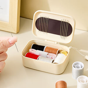 カスタムロゴ入り旅行用裁縫キット、ホテル用革製裁縫キット、初心者向け針糸キット、緊急用手縫い修理用品 - Product Image 4