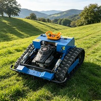 Tondeuse robotisée industrielle sans fil YQ-500 à propulsion autonome, moteur 4 temps bicylindre 13,5 kW, télécommandée, pour usage agricole et bricolage