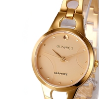 Montre à quartz pour femmes en acier inoxydable doré de luxe, marque tendance, neuve, résistante à l'eau, best-seller