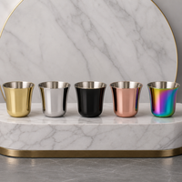 Tasse à expresso 60 ml en acier inoxydable 304, cadeau promotionnel, couleur personnalisée, revêtement en poudre, tasse de voyage