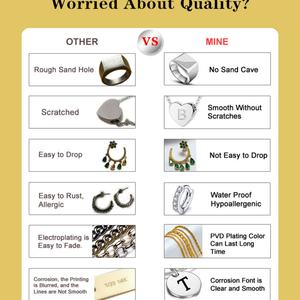 Joyería de Moda OEM al por Mayor, Pulseras de Acero Inoxidable Chapadas en Oro de 18k con Corazón, Resistentes al Agua, para Mujer - Product Image 6