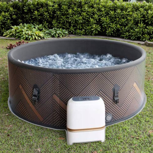 OHO Spa <span class=keywords><strong>gonflable</strong></span> moderne à bulles Dropstitch pour l'extérieur, 4 à 6 personnes, baignoire de massage DWF, piscine de trempage pour la maison et le jardin - Product Image 1