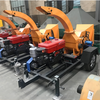 Broyeur à bois électrique YB-6130 Hicas avec moteur et pompe de 22 kW pour le broyage des branches d'arbres et des bûches