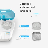 Machine à laver en plastique semi-automatique à deux cylindres de 3.6 kg avec sèche-linge Mini machine à laver domestique pour bébés et enfants