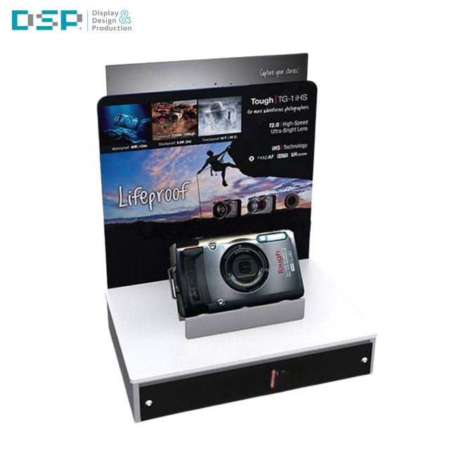 DSP Vietnam Factory Simple desktop L-shaped replaceable backboard acrylic digital camera display stand