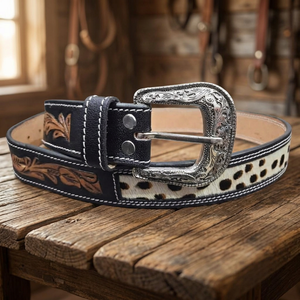 BS INTERNATIONAL High Quality Cow Hide Leather Vintage Pin Buckle Eco-Friendly Lightweight <b>Men's</b> Belt Uttar Pradesh 38CM Width - Product Image 1