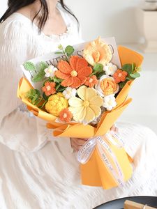 <span class=keywords><strong>Ramo</strong></span> de Rosas Gerbera Artificiales Hechas a Mano al por Mayor, Decorativas para Navidad, Graduación, Año Nuevo, Pascua, Día de San Valentín - Product Image 5