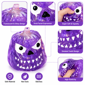 Juguete Antiestrés Creativo de Descompresión con Forma de Calabaza de Halloween, Novedad Transfronteriza, de TPR Blandito, Tipo Caramelo de Malta, 14+ - Product Image 3