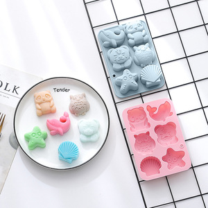 แม่พิมพ์ซิลิโคนรูปโลมาเสือลายนกฮูกสุดน่ารัก6หลุมแม่พิมพ์สำหรับตกแต่งเค้กก้อนน้ำแข็งสำหรับทำเบเกอรี่สบู่เครื่องมือทำเค้กอื่นๆ - Product Image 2