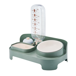 Comedero automático para gatos con dispensador de agua, cuenco de cerámica antideslizante de gran capacidad para gatos, estación de alimentación para mascotas - Product Image 5