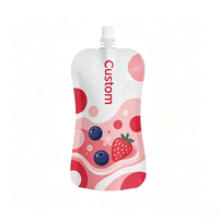 Emballages en aluminium personnalisés, sachets en plastique avec bec verseur pour boissons, recharge de jus de fruits liquides
