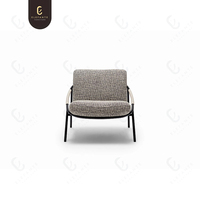 Fauteuil en tissu velours moderne nordique, fauteuil scandinave Husk, fauteuils inclinables Bergere, fauteuil Teddy pour salon de villa