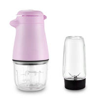 Robot culinaire compact pour bébé en ABS, avec pot en verre de 300 ml, faible bruit, vitesse variable (mini mixeur électrique, hachoir, broyeur domestique)