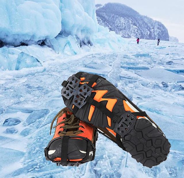 YAMA 24-Claw Steel Anti- Lightweight Ice Cleats Snow Spike Grips for Shoe & Boot Portable Outdoor Climbing