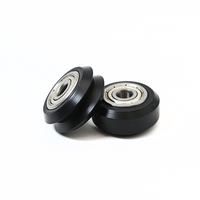 Roues à rainures en V M U W en Delrin de 5 mm de diamètre, roulements à billes à double rangée 625-2RS 625ZZ, poulie BW25 pour profilé en aluminium à rainure en V