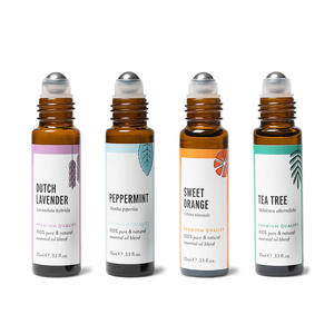 Fournisseur fabricant, marque privée, huile essentielle 100% pure naturelle biologique, flacon de 10 ml, huile essentielle à bille, flacon de parfum - Product Image 1