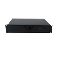 Boîtier de serveur IPC industriel 2U en rack, en tôle d'aluminium, avec poignée électronique, ventilateurs de refroidissement, indice de protection IP54, pour montage en armoire