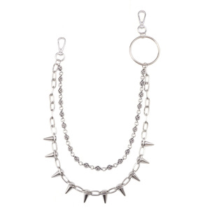 Double Layer Metal <b>Cross</b> Stud Waist <b>Chain</b> Zinc Alloy Hip Hop Casual Fashion Body <b>Chain</b> White K - Product Image 5