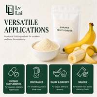 Groothandel Bulk Wateroplosbaar Bananenpoeder, Puur Natuurlijk Bananenpoeder, Geschikt voor Bubble Milk Tea en Gebak, Voedselkwaliteit