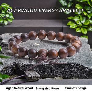 Authentic Agarwood <b>Beaded</b> <b>Bracelet</b> Classic Style Natural Aged Wood High Energy Collection-Grade Jewelry 20cm Gift China - Product Image 2