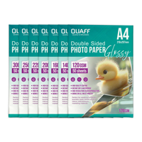 QUAFF papier photo A4 double face de haute qualité d'usine 120gsm 140gsm 160gsm 200gsm 220gsm 250gsm 300gsm pour imprimante à jet d'encre