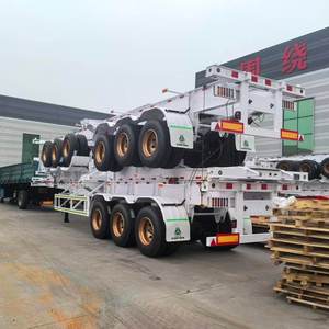 Nouvelle semi-remorque squelette en acier à prix bas, en promotion, 3 ou 4 essieux, Howo Sinotruk, usage intensif, charge utile maximale de 60 tonnes (5001-10000 kg) - Product Image 1