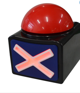 Bouton de sonnerie pour jeu de quiz avec indicateur lumineux LED, grand bouton poussoir, pour compétition, jeu familial, alimenté par piles, fonction chanson, OEM - Product Image 1