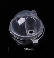 Tapa de Plástico Desechable de 90 mm, Tapa de Inyección de PP Tipo Domo para Bebidas