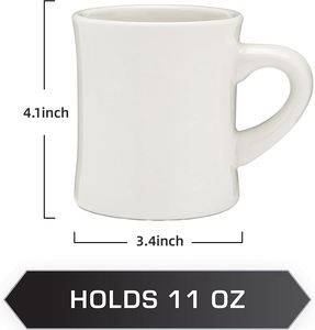 Mug à café personnalisé en céramique épaisse de style rétro vintage blanc 11 oz, mug à café créatif personnalisé - Product Image 3