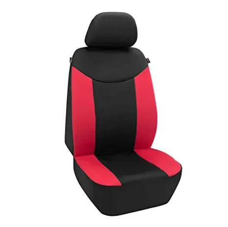 Factory Direct High Quality Red Stripes Waterproof Leather Fabric Car Seat Covers Universal Set